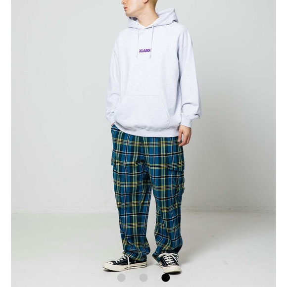 XLARGE STANDARD LOGO PULLOVER HOODED SWEAT-ASH-M - Picture 6 of 7